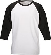 3/4 Sleeve Raglan Rib T-Shirt (B2000)